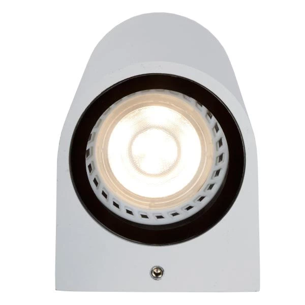 Lucide ZARO - Foco de pared / Lámpara de pared Dentro/Fuera - 1xGU10 - IP44 - Blanco - detalle 1